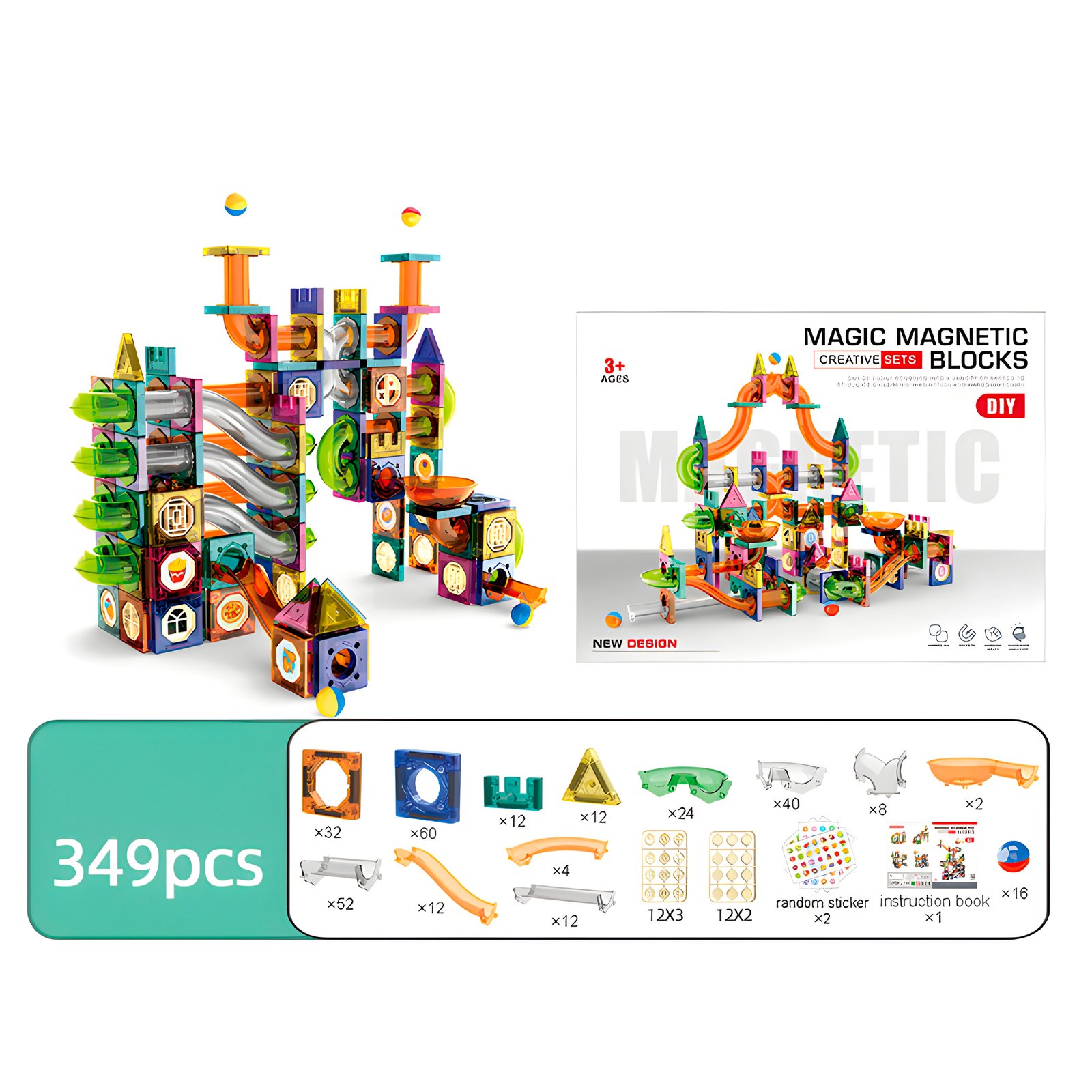 Magnetic Pipe Blocks 349 Pcs - Image 7